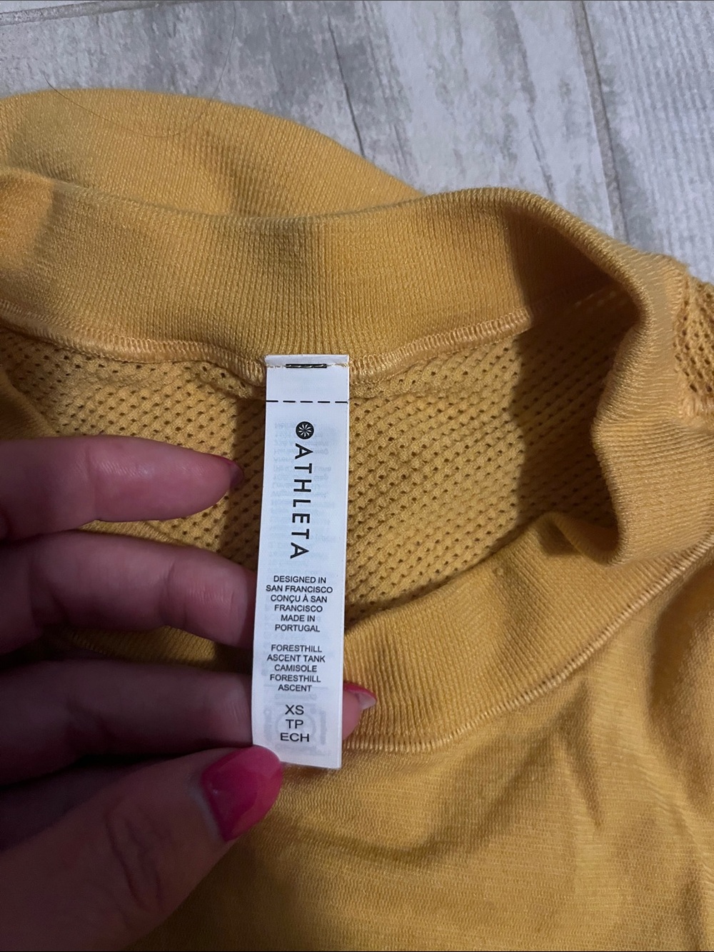 Athleta Women's Sleeveless Ruched Front Tank Top - Mustard - Picture 3 of 3